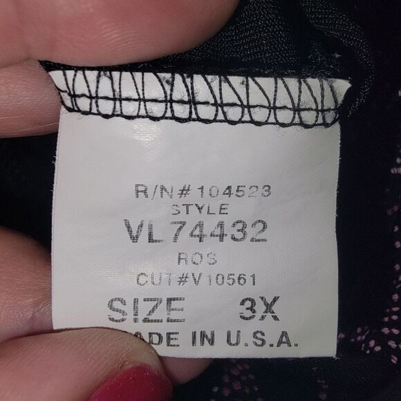 Viki Vi floral slinky knit long sleeve button up blouse top 2x - Picture 7 of 7